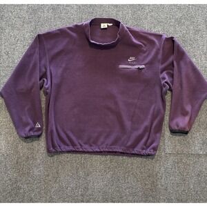 VTG 90s Nike ACG F.I.T Fleece Pullover Size 2XL Purple Sweatshirt Retro